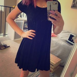 Black T-shirt dress